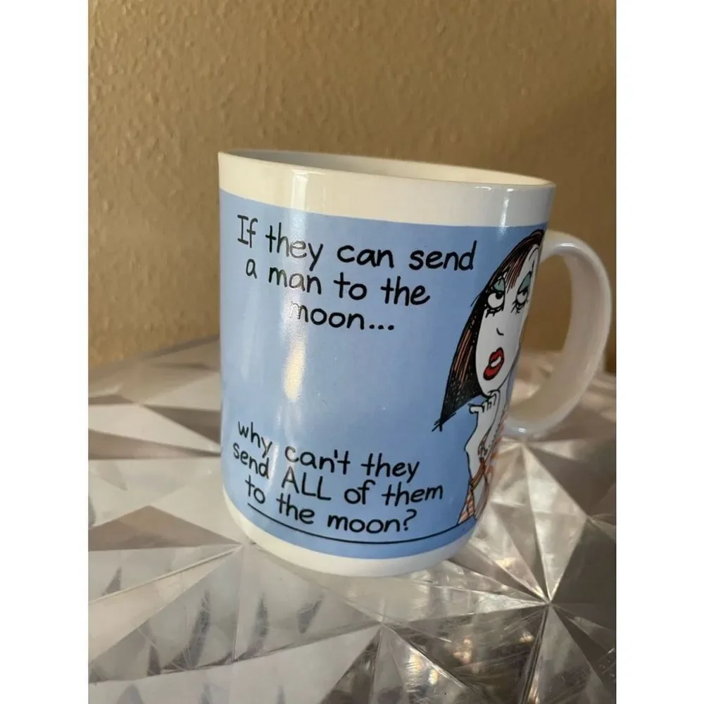 Shoebox Vintage Men Belong On The Moon Mug!
